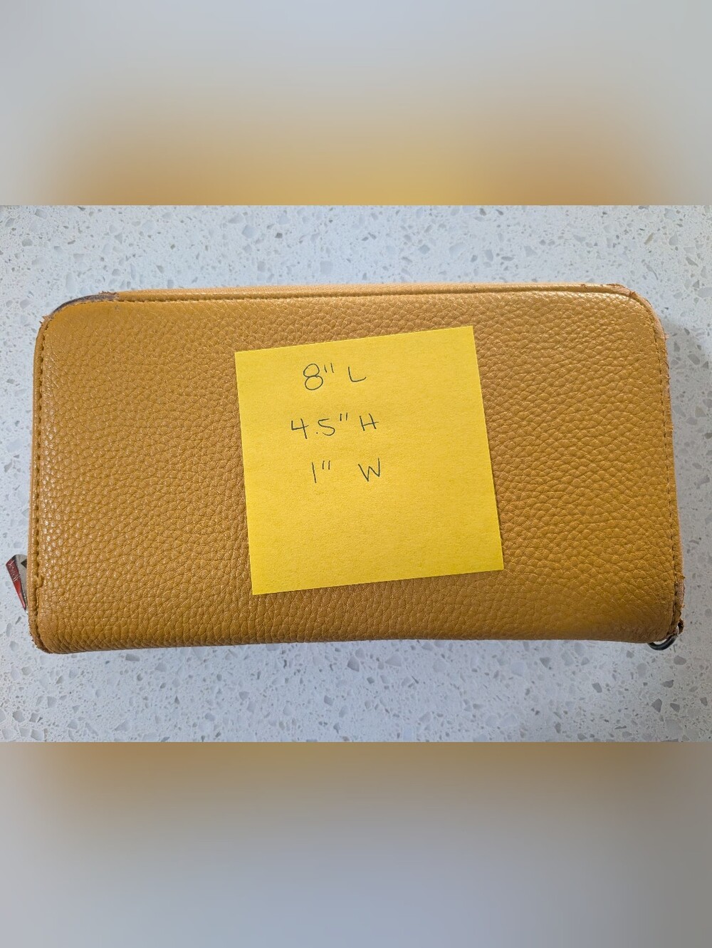 Thirty-One All About The Benjamin's Leather Wallet in Mustard Yellow